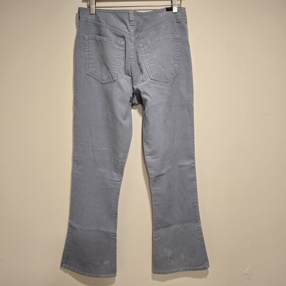 True Vintage Abercrombie & Fitch Corduroy Flare Pants Light Blue Low Rise 8 USA - Picture 3 of 14